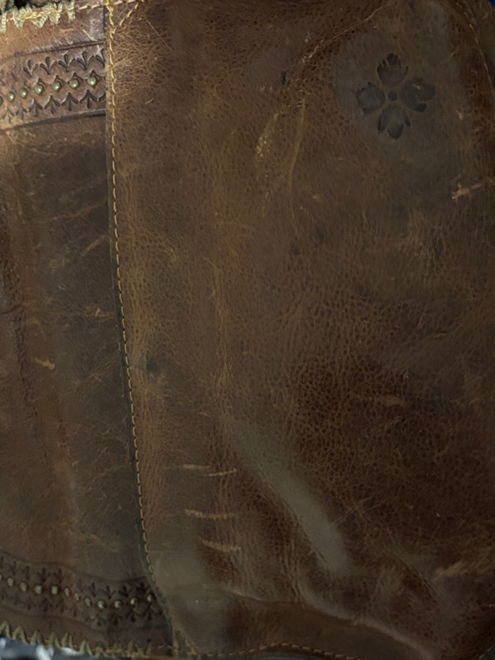 Patricia Nash Brown Leather Crossbody Bag with Tassel - Picture 5 of 5